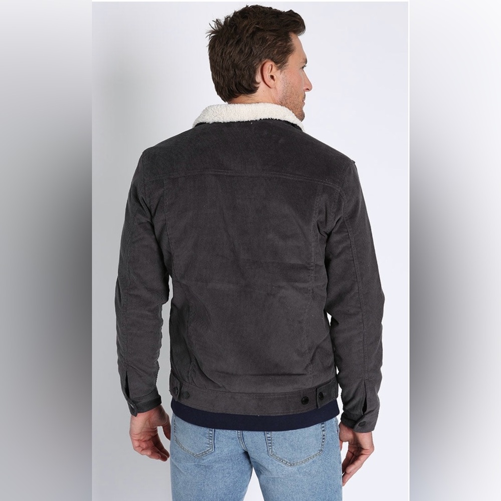 Jachs New York Sherpa Lined Corduroy Trucker Jacket, NWOT Size Large - Picture 3 of 14